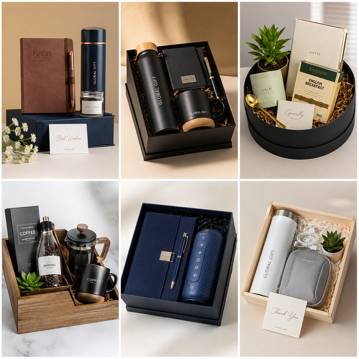 Luxury gift sets on display